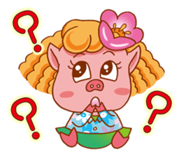 Floret Pig go to work sticker #9075437