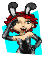 Bunny Cosplay Girl v2 sticker #9075538
