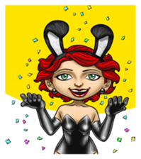 Bunny Cosplay Girl v2 sticker #9075541