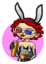 Bunny Cosplay Girl v2 sticker #9075542