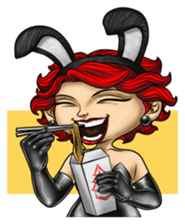 Bunny Cosplay Girl v2 sticker #9075544