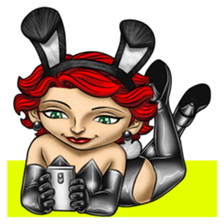 Bunny Cosplay Girl v2 sticker #9075555