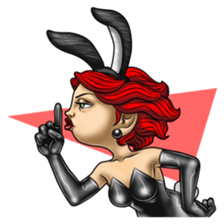 Bunny Cosplay Girl v2 sticker #9075556