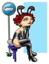 Bunny Cosplay Girl v2 sticker #9075559