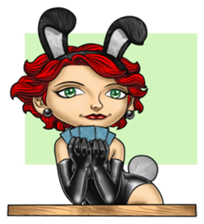Bunny Cosplay Girl v2 sticker #9075573