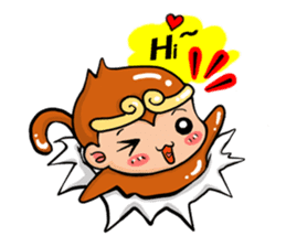 Cute Monkey King sticker #9076577
