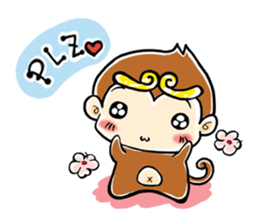 Cute Monkey King sticker #9076606