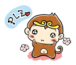 Cute Monkey King sticker #9076606