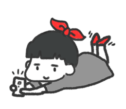 AKI always dress in grey sticker #9077420