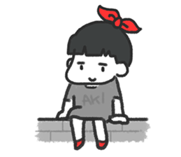 AKI always dress in grey sticker #9077426