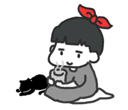 AKI always dress in grey sticker #9077432