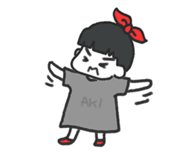 AKI always dress in grey sticker #9077448