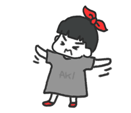 AKI always dress in grey sticker #9077448