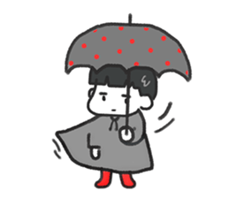 AKI always dress in grey sticker #9077453