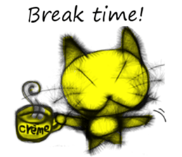 Soft hair Nekoron (English) sticker #9077494