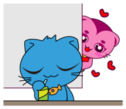 Bluecat the second words sticker #9078539