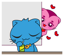 Bluecat the second words sticker #9078539