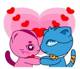 Bluecat the second words sticker #9078544