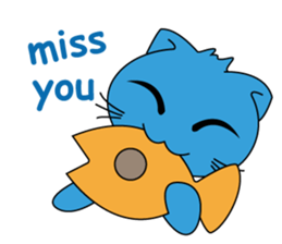 Bluecat the second words sticker #9078556