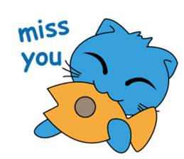 Bluecat the second words sticker #9078556