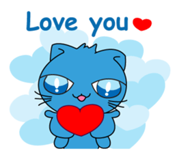 Bluecat the second words sticker #9078561