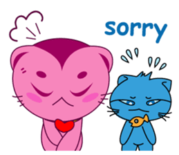 Bluecat the second words sticker #9078563