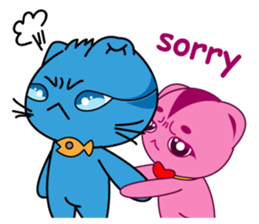 Bluecat the second words sticker #9078564