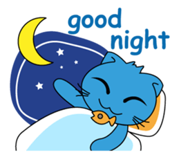 Bluecat the second words sticker #9078570