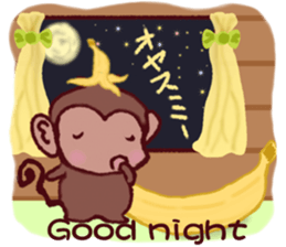 Finger monkeys Japanese-English sticker #9080425