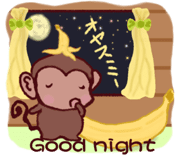 Finger monkeys Japanese-English sticker #9080425