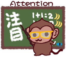 Finger monkeys Japanese-English sticker #9080426