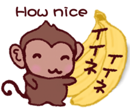 Finger monkeys Japanese-English sticker #9080427