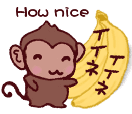 Finger monkeys Japanese-English sticker #9080427