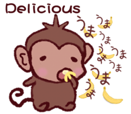 Finger monkeys Japanese-English sticker #9080431