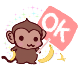 Finger monkeys Japanese-English sticker #9080434