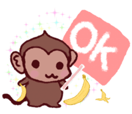 Finger monkeys Japanese-English sticker #9080434