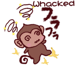 Finger monkeys Japanese-English sticker #9080436
