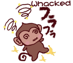 Finger monkeys Japanese-English sticker #9080436