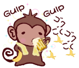Finger monkeys Japanese-English sticker #9080438