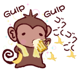 Finger monkeys Japanese-English sticker #9080438