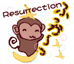 Finger monkeys Japanese-English sticker #9080439