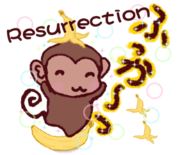 Finger monkeys Japanese-English sticker #9080439
