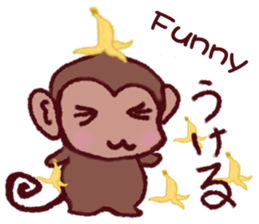 Finger monkeys Japanese-English sticker #9080441