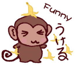 Finger monkeys Japanese-English sticker #9080441