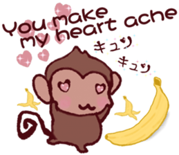 Finger monkeys Japanese-English sticker #9080442