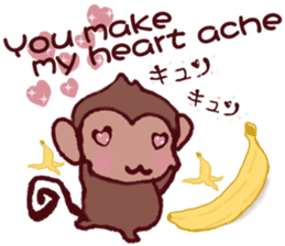 Finger monkeys Japanese-English sticker #9080442