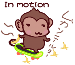 Finger monkeys Japanese-English sticker #9080443