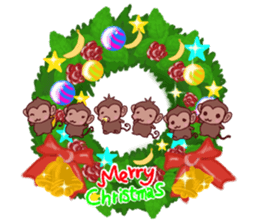 Finger monkeys Japanese-English sticker #9080444