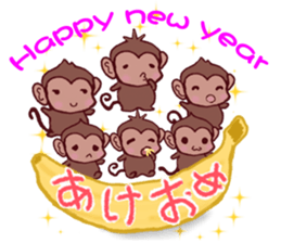 Finger monkeys Japanese-English sticker #9080446