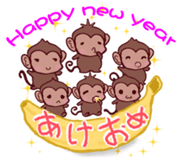 Finger monkeys Japanese-English sticker #9080446